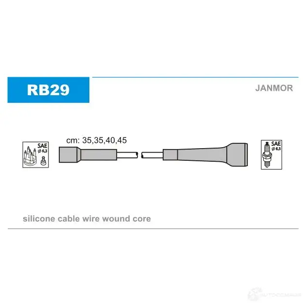 Высоковольтные провода зажигания, комплект JANMOR rb29 Q SEGN 2818485 5902925013224 изображение 0