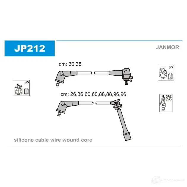 Высоковольтные провода зажигания, комплект JANMOR 5902925012388 jp212 2818008 QXJ GZGE изображение 0