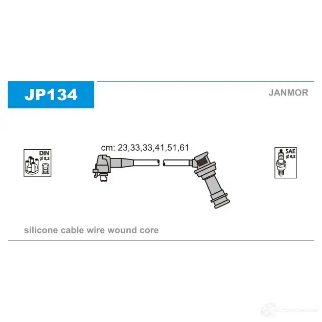 Высоковольтные провода зажигания, комплект JANMOR X GM8SNA 5902925017741 2817933 jp134 изображение 0