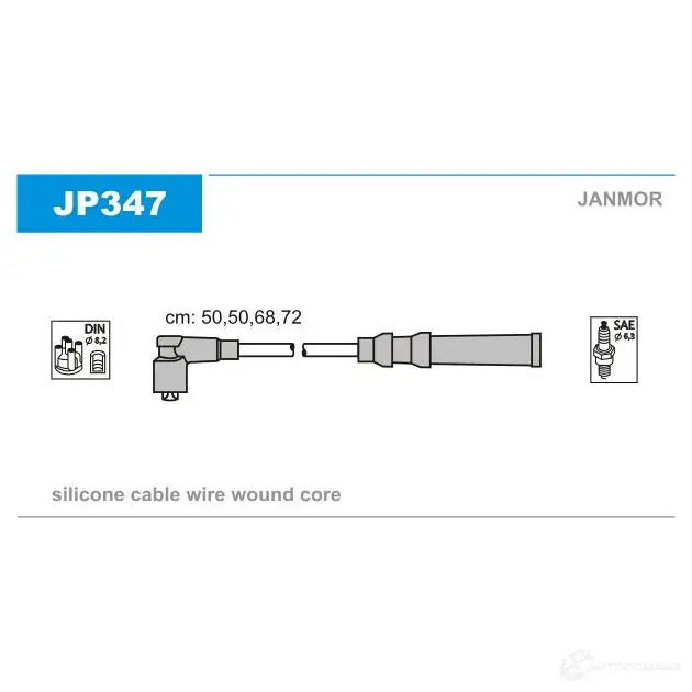 Высоковольтные провода зажигания, комплект JANMOR jp347 5902925018717 6VA9 GID 2818083 изображение 0