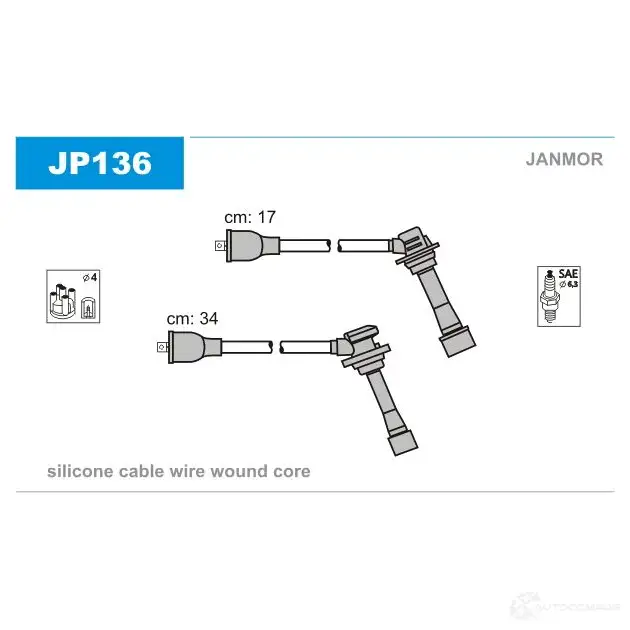 Высоковольтные провода зажигания, комплект JANMOR jp136 2817935 ZGJA J 5902925017765 изображение 0