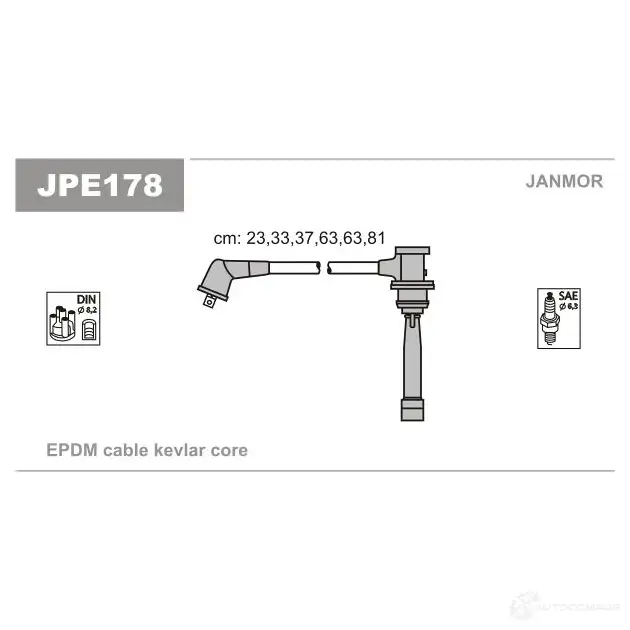 Высоковольтные провода зажигания, комплект JANMOR 5902925020062 M WEPD jpe178 2818203 изображение 0