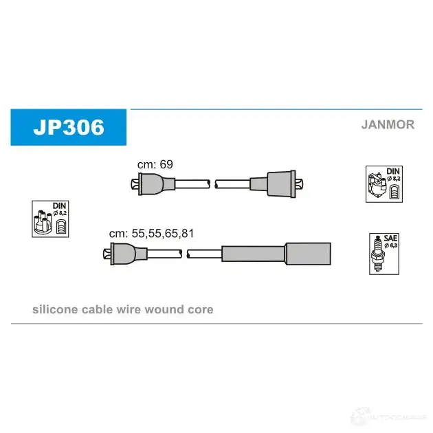 Высоковольтные провода зажигания, комплект JANMOR 5902925018304 VUQ BV 2818043 jp306 изображение 0