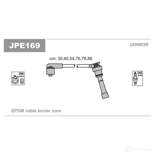 Высоковольтные провода зажигания, комплект JANMOR FN8 4P03 jpe169 2818194 5902925019967