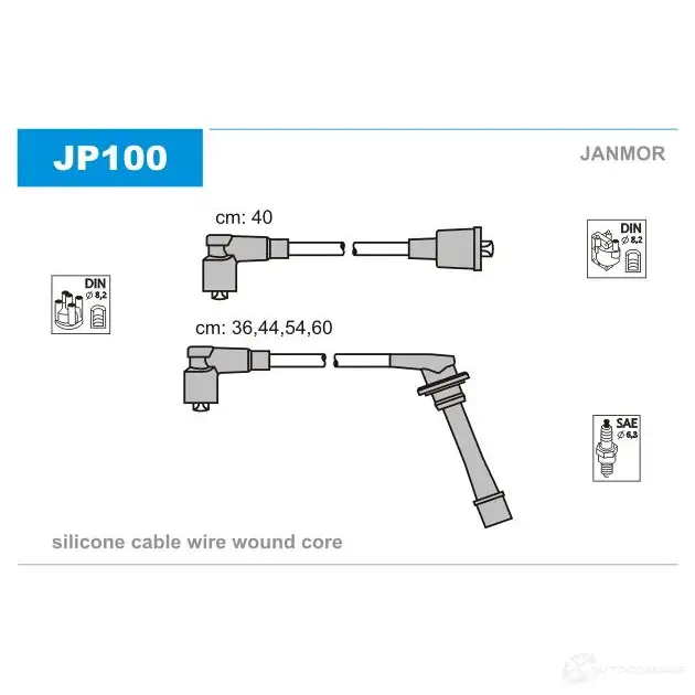 Высоковольтные провода зажигания, комплект JANMOR jp100 QH5DB 6N 5902925010773 2817900 изображение 0