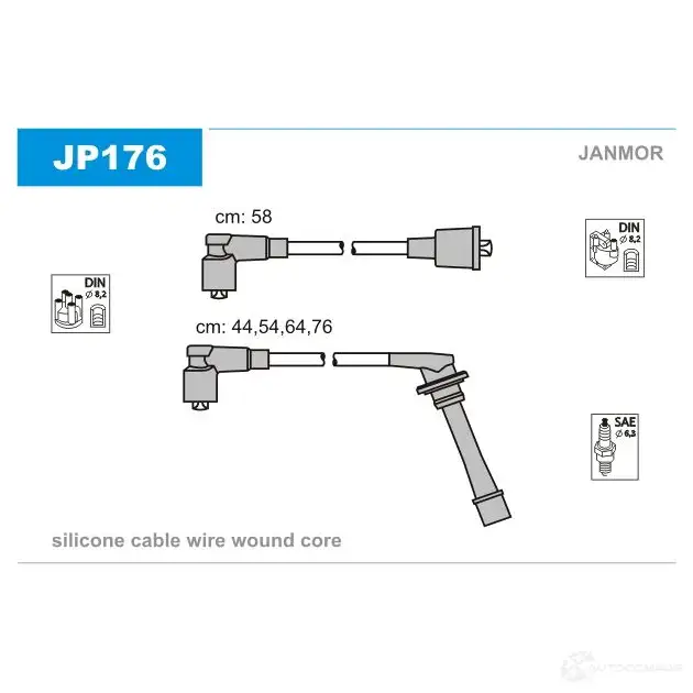 Высоковольтные провода зажигания, комплект JANMOR 5902925018168 QF DZ3J jp176 2817975