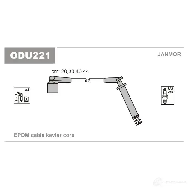Высоковольтные провода зажигания, комплект JANMOR 5902925015303 2818430 7QHQ5 V odu221