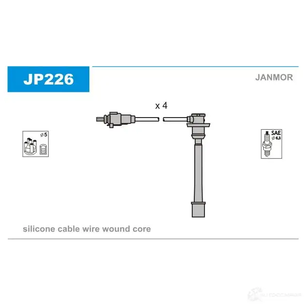 Высоковольтные провода зажигания, комплект JANMOR jp226 2818022 5902925012548 RZ3 C9 изображение 0
