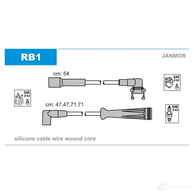 Высоковольтные провода зажигания, комплект JANMOR 5902925002983 2818464 OA2E2 ZO rb1