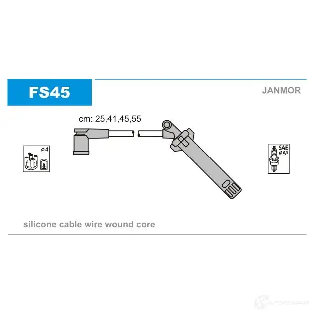 Высоковольтные провода зажигания, комплект JANMOR X4 FHZ 5902925004178 2817288 fs45 изображение 0