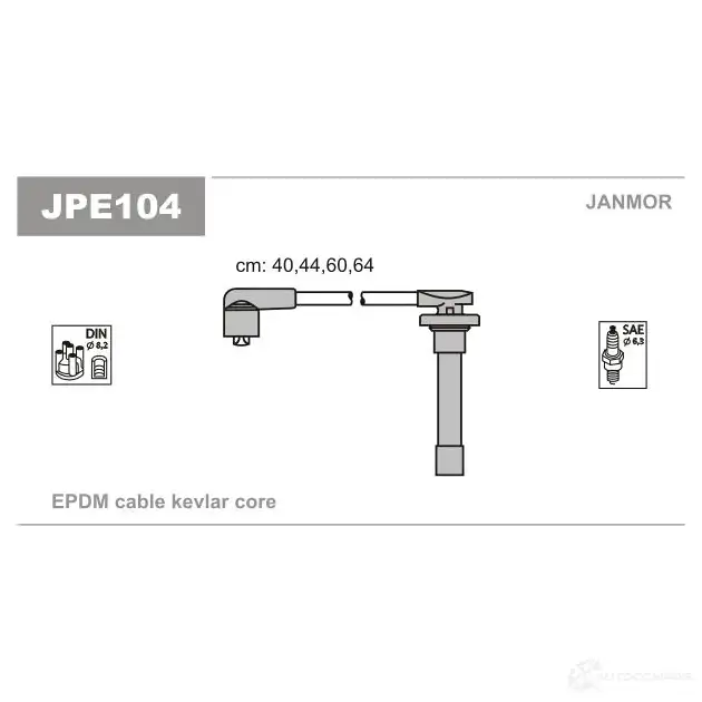 Высоковольтные провода зажигания, комплект JANMOR 5902925014696 2818130 jpe104 J YFY4VL изображение 0