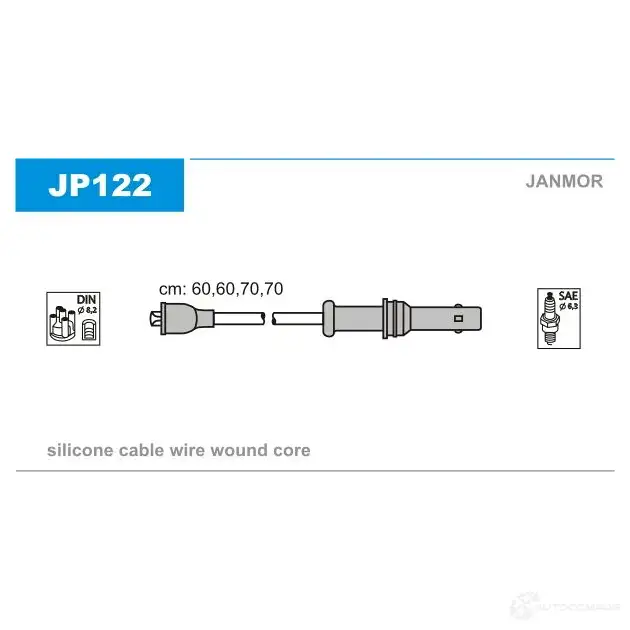 Высоковольтные провода зажигания, комплект JANMOR 2817921 jp122 5902925010995 WN RAY изображение 0