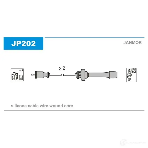 Высоковольтные провода зажигания, комплект JANMOR 5902925012289 jp202 REWG B 2817998 изображение 0