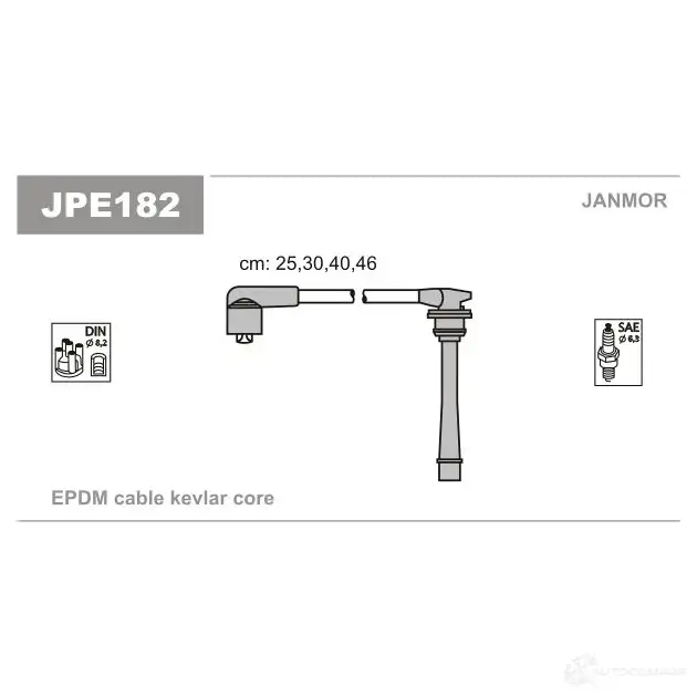 Высоковольтные провода зажигания, комплект JANMOR 5902925021267 M KT0O jpe182 2818207 изображение 0