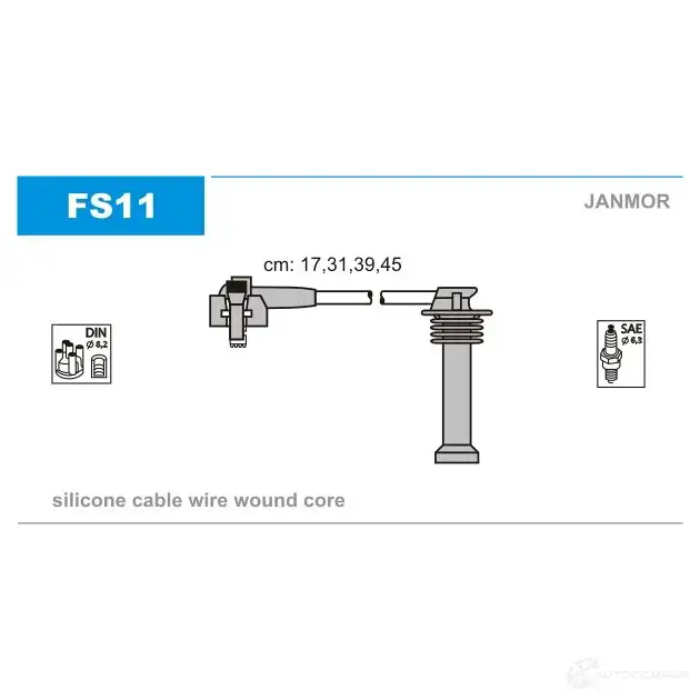 Высоковольтные провода зажигания, комплект JANMOR 5902925003980 YNT8R YH 2817253 fs11 изображение 0