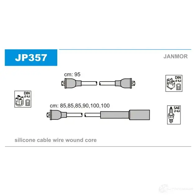 Высоковольтные провода зажигания, комплект JANMOR 5902925018816 2818093 jp357 OWL0 WJV изображение 0