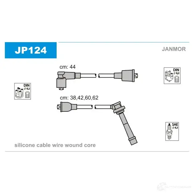 Высоковольтные провода зажигания, комплект JANMOR 2817923 5902925011015 0A F14 jp124 изображение 0