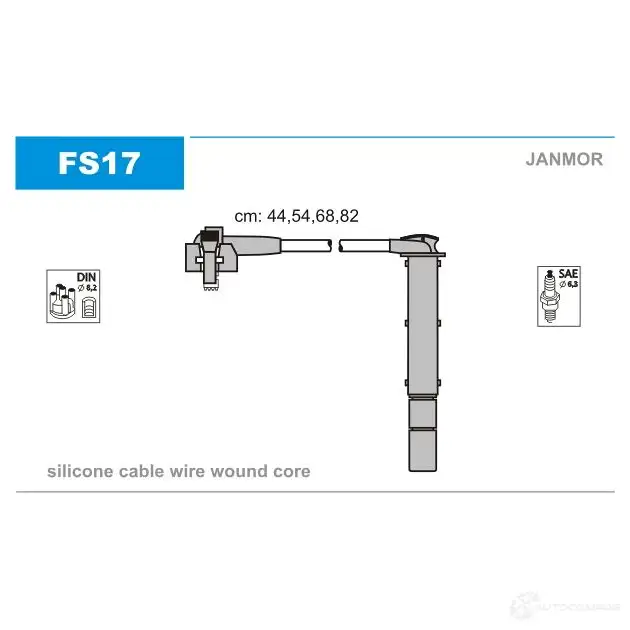 Высоковольтные провода зажигания, комплект JANMOR SLR IDO fs17 2817259 5902925004048 изображение 0