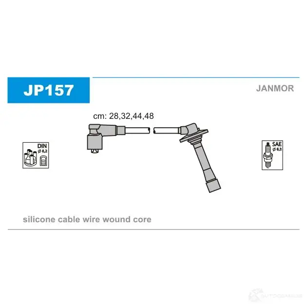 Высоковольтные провода зажигания, комплект JANMOR 2817956 jp157 5902925017970 HTA7 2 изображение 0