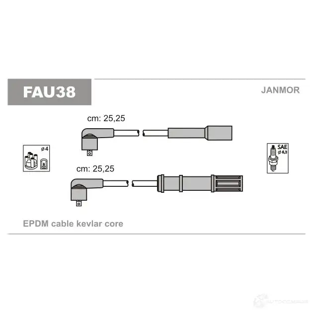 Высоковольтные провода зажигания, комплект JANMOR N UTNKQG 5902925008886 2817243 fau38 изображение 0