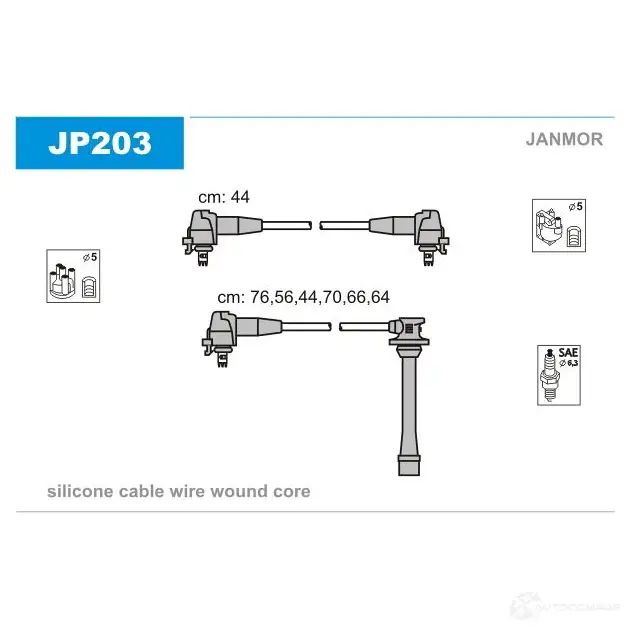 Высоковольтные провода зажигания, комплект JANMOR OPD18 NT 5902925012296 2817999 jp203 изображение 0