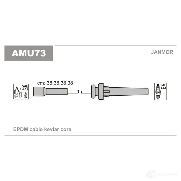 Высоковольтные провода зажигания, комплект JANMOR 2817030 5902925006301 amu73 L5S8 8 изображение 0