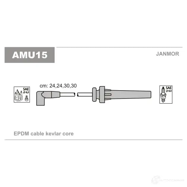 Высоковольтные провода зажигания, комплект JANMOR GPJ DXM2 amu15 5902925005731 2816984
