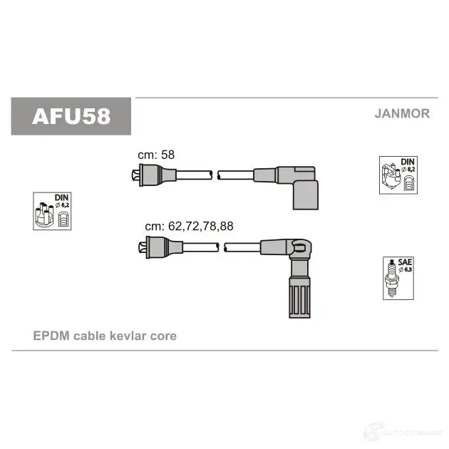 Высоковольтные провода зажигания, комплект JANMOR 5902925008145 2816890 J7 X5ZO afu58 изображение 0