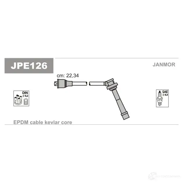 Высоковольтные провода зажигания, комплект JANMOR 2818151 Z GVKTPF 5902925016539 jpe126 изображение 0