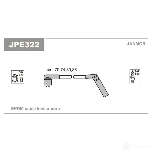 Высоковольтные провода зажигания, комплект JANMOR 2818245 EZ 2QKDQ 5902925009913 jpe322 изображение 0