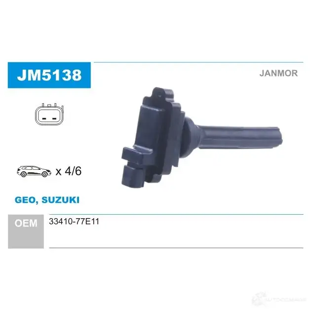Катушка зажигания JANMOR QPLA5X 8 5902925205650 2817531 jm5138