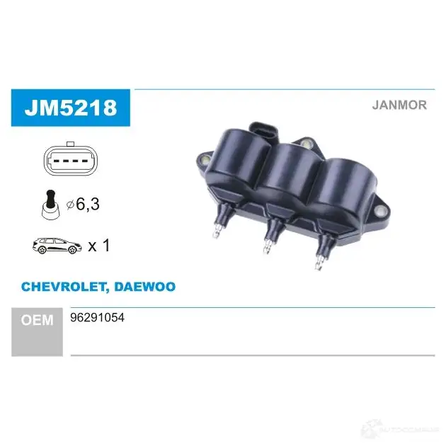 Катушка зажигания JANMOR 5902925207456 jm5218 B3 FG03 2817609