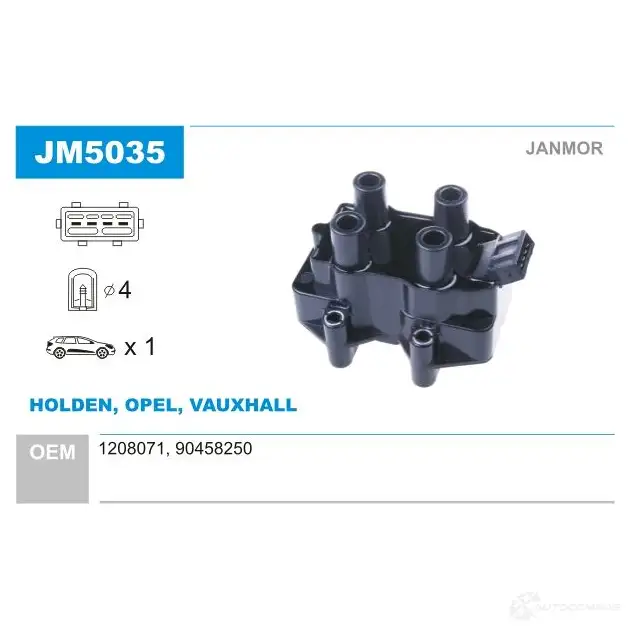 Катушка зажигания JANMOR ZZ ZKRY5 2817429 5902925204622 jm5035