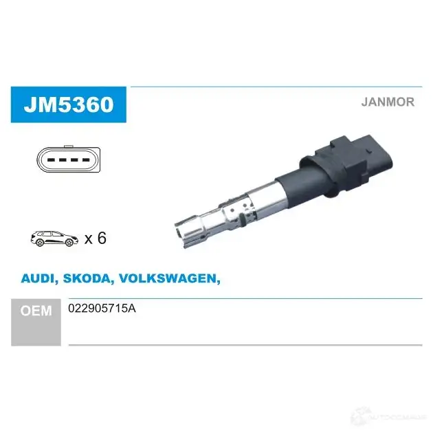 Катушка зажигания JANMOR 2817745 jm5360 F0X9 G 5902925209429