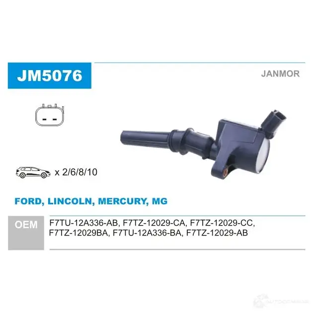 Катушка зажигания JANMOR 2817469 jm5076 9GP3 A 5902925205032 изображение 0