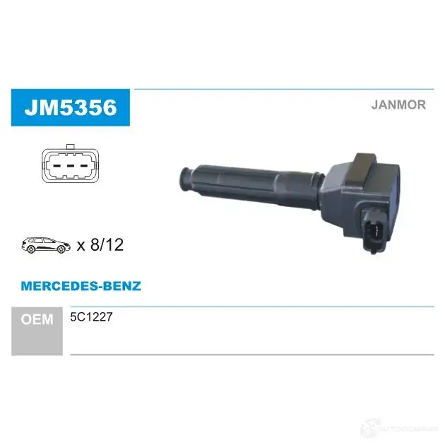 Катушка зажигания JANMOR jm5356 5902925209382 2817741 R63 R37C