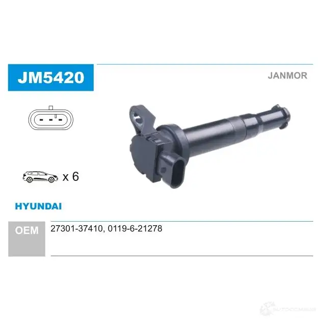 Катушка зажигания JANMOR O URUE jm5420 122110243 5902925216123