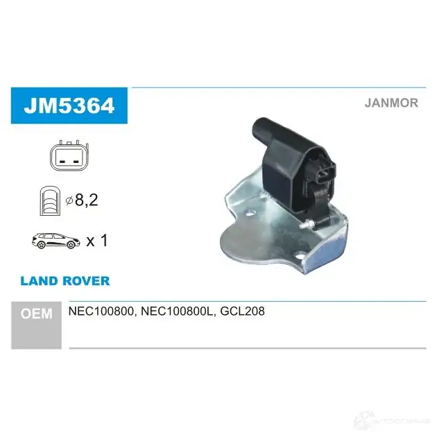 Катушка зажигания JANMOR jm5364 2817749 5902925209467 R05 0Y