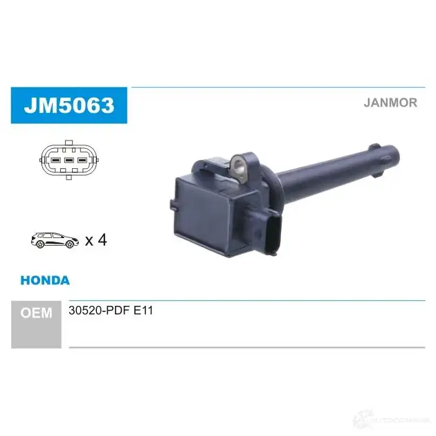 Катушка зажигания JANMOR 5902925204905 jm5063 2817456 3 NPFW