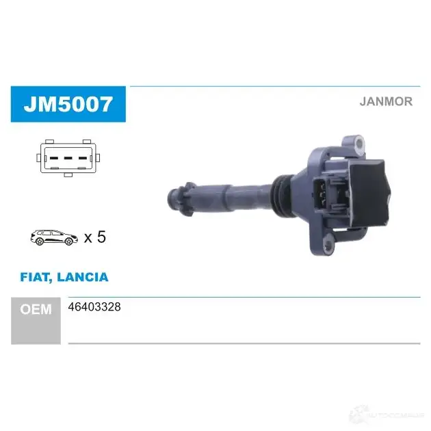 Катушка зажигания JANMOR WC IOZ jm5007 2817402 5902925203601