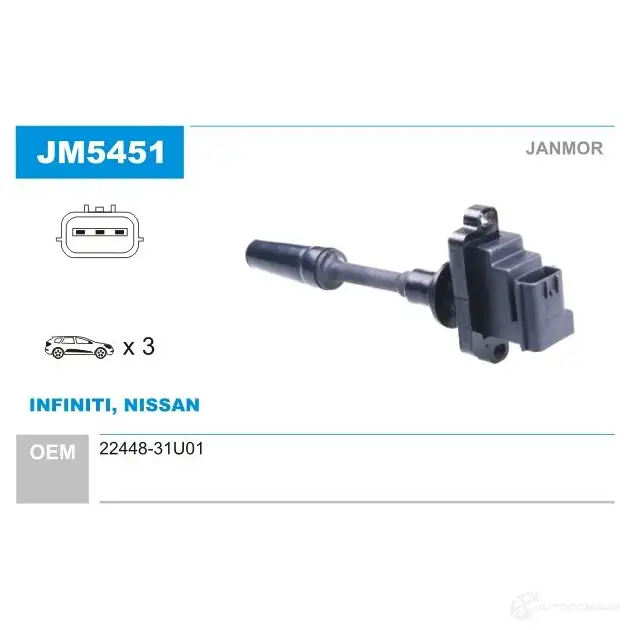 Катушка зажигания JANMOR 3VFW G jm5451 2817830 5902925216434 изображение 0