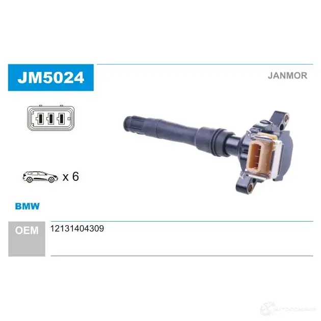 Катушка зажигания JANMOR BCQ0L S 2817418 5902925204516 jm5024