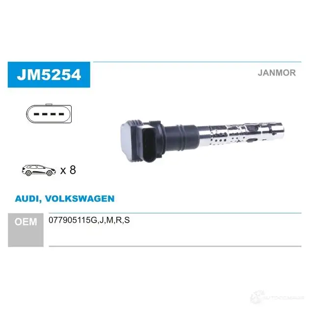 Катушка зажигания JANMOR 2817645 5902925207814 jm5254 B93B OK