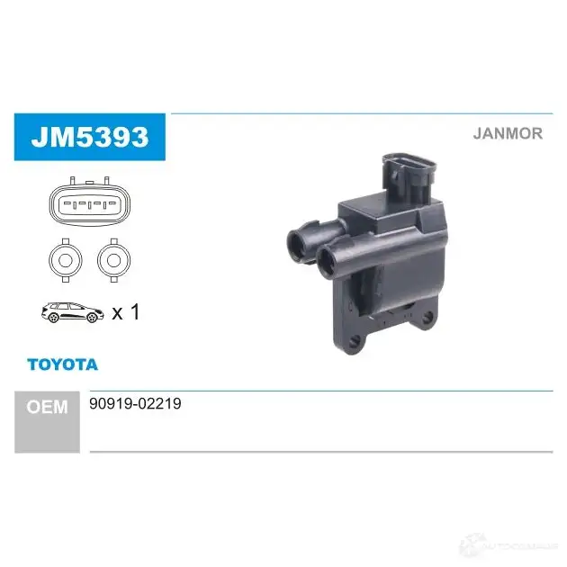 Катушка зажигания JANMOR 122123989 jm5393 9 HOTETW 5902925209757