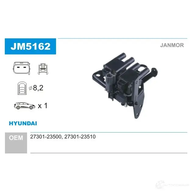 Катушка зажигания JANMOR jm5162 G Z149Q 2817554 5902925205896