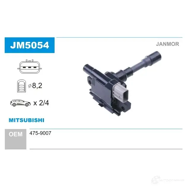 Катушка зажигания JANMOR 722925904 5902925204813 ME3 8F jm5054