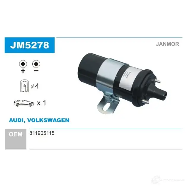 Катушка зажигания JANMOR 2817669 5902925208057 6T WH8P6 jm5278