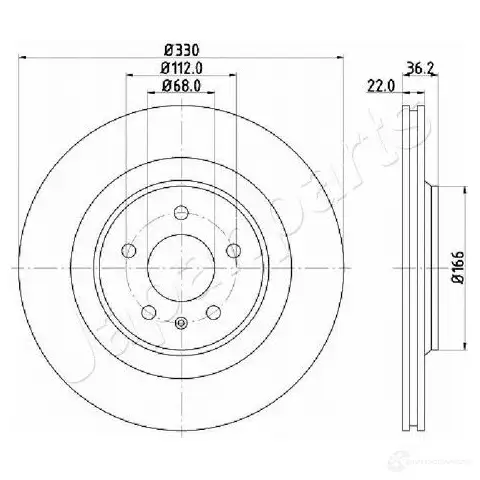 Тормозной диск JAPANPARTS dp0910 P6V 4Y 1437486151