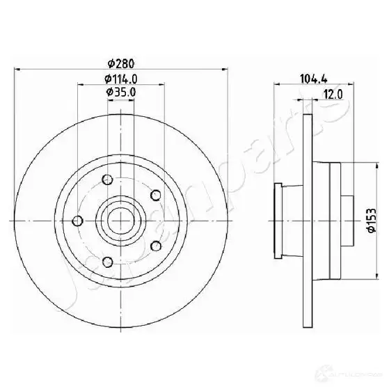 Тормозной диск JAPANPARTS JHLCF NQ dp132 1437516424 изображение 0