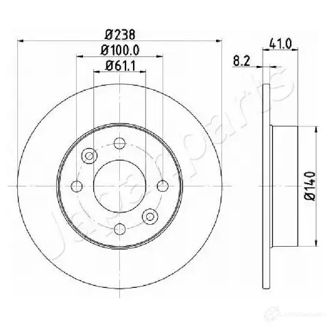 Тормозной диск JAPANPARTS 0 4H20 1437487617 di0700